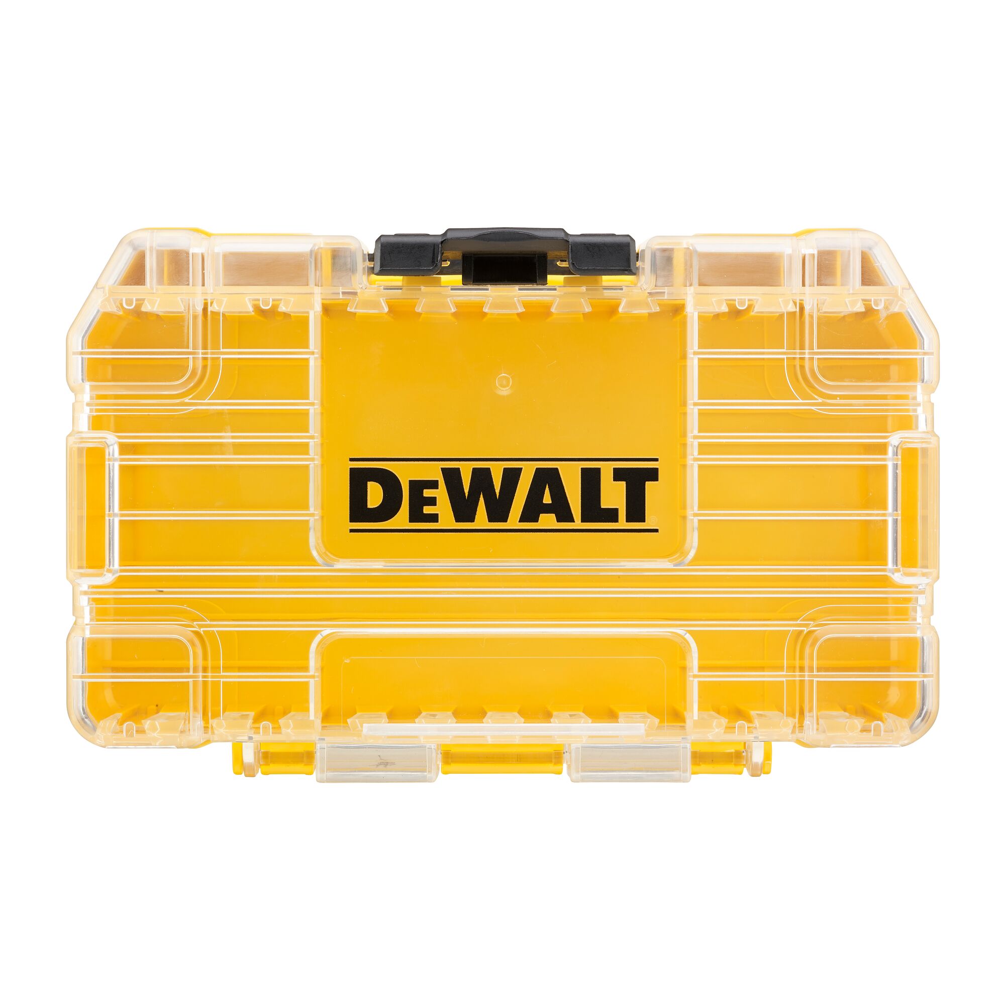 This is a Small DEWALT Tough Case (Empty) & a Small Bulk Storage Case (Empty) & 4 x Screwdriver Bit Bars (Empty)