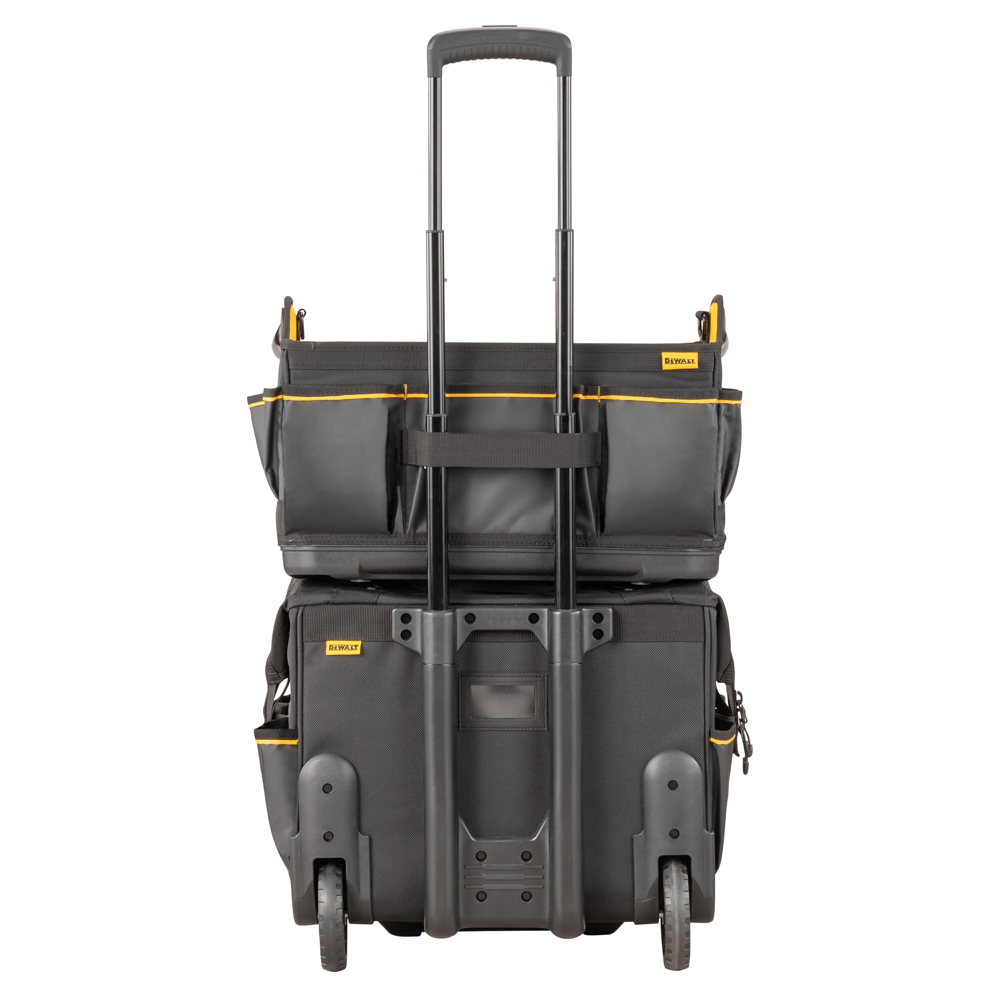 Dewalt 20" Pro Tool Tote on top of rolling tool bag"
